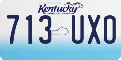KY license plate 713UXO
