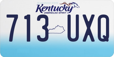 KY license plate 713UXQ