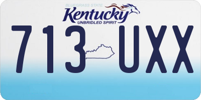 KY license plate 713UXX