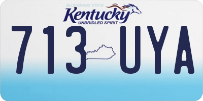 KY license plate 713UYA