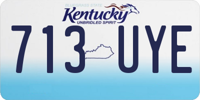 KY license plate 713UYE