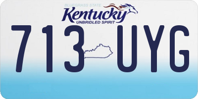 KY license plate 713UYG