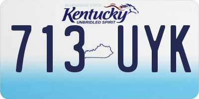 KY license plate 713UYK