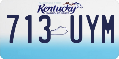 KY license plate 713UYM