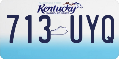 KY license plate 713UYQ