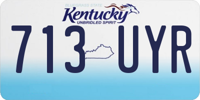 KY license plate 713UYR