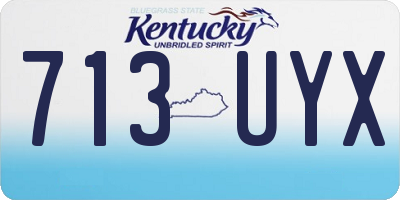 KY license plate 713UYX