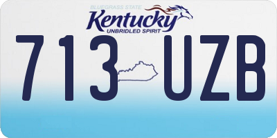 KY license plate 713UZB