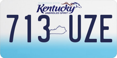KY license plate 713UZE