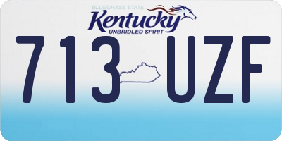 KY license plate 713UZF