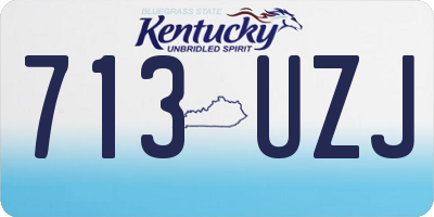 KY license plate 713UZJ