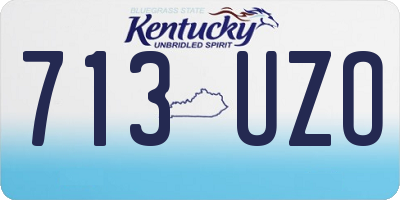 KY license plate 713UZO
