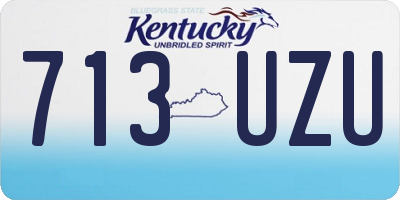 KY license plate 713UZU