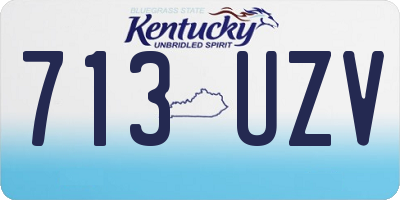 KY license plate 713UZV