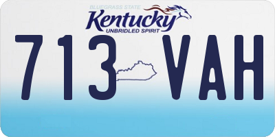 KY license plate 713VAH