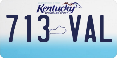 KY license plate 713VAL