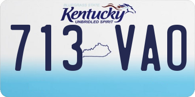 KY license plate 713VAO