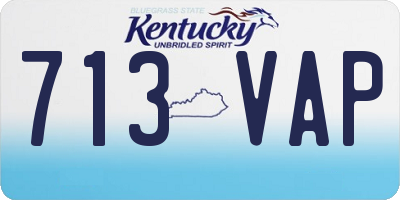 KY license plate 713VAP
