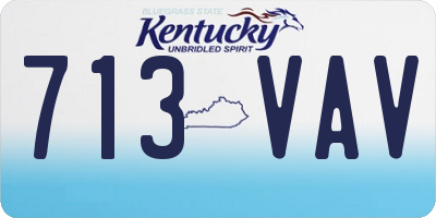 KY license plate 713VAV