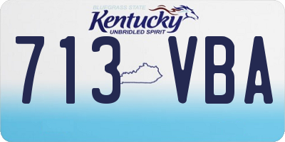 KY license plate 713VBA