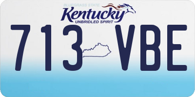 KY license plate 713VBE