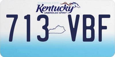 KY license plate 713VBF