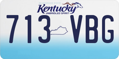 KY license plate 713VBG