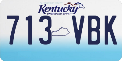 KY license plate 713VBK