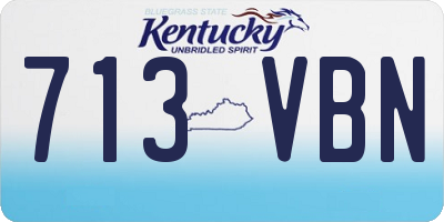 KY license plate 713VBN