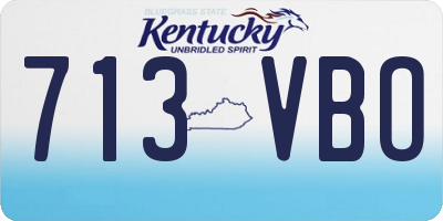 KY license plate 713VBO