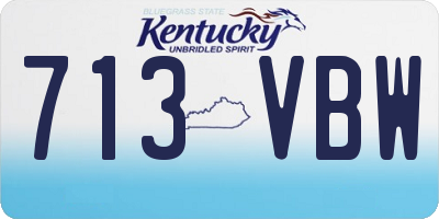 KY license plate 713VBW