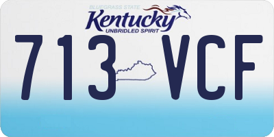 KY license plate 713VCF