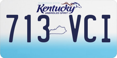 KY license plate 713VCI