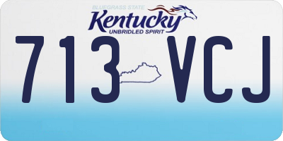 KY license plate 713VCJ