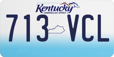 KY license plate 713VCL
