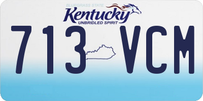 KY license plate 713VCM
