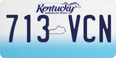 KY license plate 713VCN