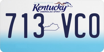 KY license plate 713VCO