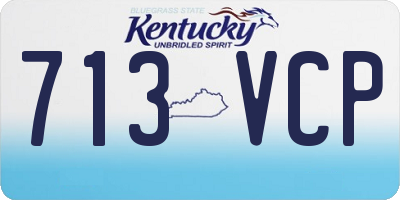KY license plate 713VCP