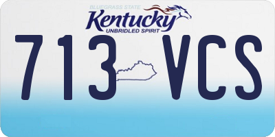 KY license plate 713VCS