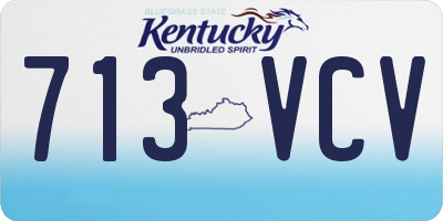 KY license plate 713VCV