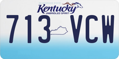 KY license plate 713VCW