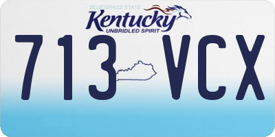 KY license plate 713VCX