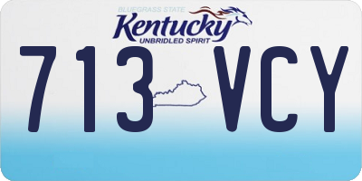 KY license plate 713VCY