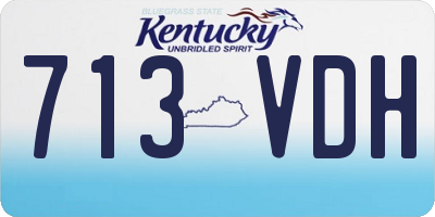 KY license plate 713VDH