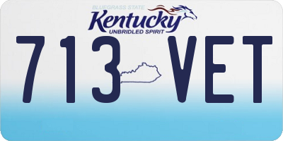 KY license plate 713VET