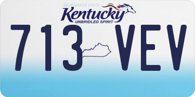 KY license plate 713VEV
