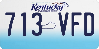 KY license plate 713VFD