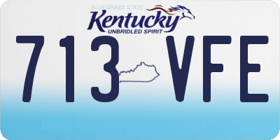 KY license plate 713VFE