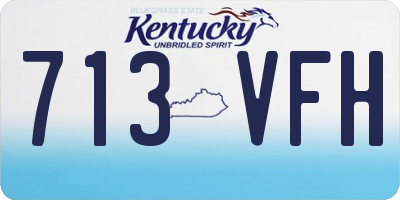 KY license plate 713VFH